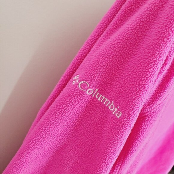 Columbia Glacial IV Outdoor Hiking Running Sports Barbie Pink Fleece Jacket M - Picture 4 of 9